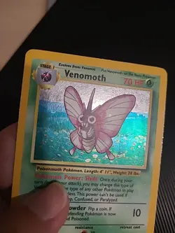 Venomoth 13/64 No Symbol - Pokemon Jungle Unlimited Holo Rare Card 1999 WOTC MP - Image 3