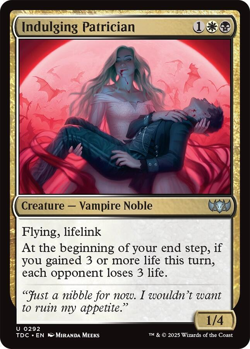 MTG Magic 1x Indulging Patrician (M/NM) Commander Tarkir Dragonstorm - Image 1