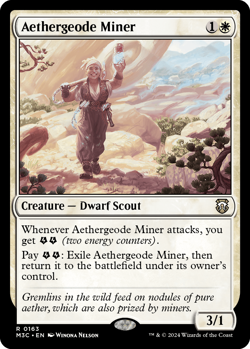 MTG Magic 1x Aethergeode Miner RIPPLE FOIL (M/NM) Commander Modern Horizon 3 - Image 1
