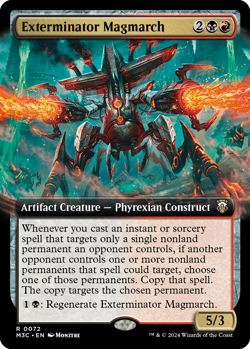 MTG 1x Exterminator Magmarch EXTENDED RIPPLE FOIL (M/NM) Com. Modern Horizon 3 - Image 1