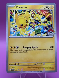 Pikachu Promo 2025 World Championships SVP EN 225 Pokemon Worlds IN HAND US SHIP - Image 1