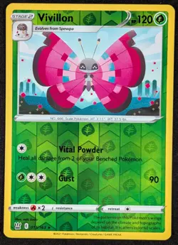 Vivillon 2021 Battle Styles Reverse Holo Rare Pokemon Card 013/163 (NM) - Image 1