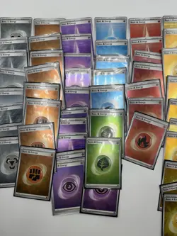 Lot Of 60 Pokemon Holo Basic Energy Cards From Different Modern Sets - Image 3
