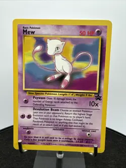 Pokemon Card BLACK STAR PROMO WOTC Vintage 2000 MEW 8 - Image 2