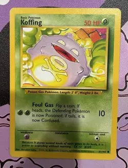 Pokemon TCG Base Set KOFFING 051/102 1st Edition (1999) - Image 1