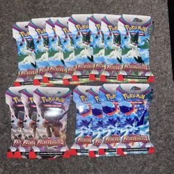 POKEMON SCARLET & VIOLET PALDEA EVOLVED SLEEVED BOOSTER PACK LOT OF 15 - Image 1