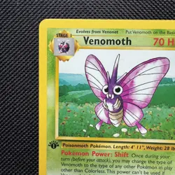 1999 Pokemon Jungle 1st Edition Venomoth Rare Non Holo #29/64 Near mint nm - Image 3