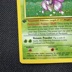 1999 Pokemon Jungle 1st Edition Venomoth Rare Non Holo #29/64 Near mint nm - Image 4