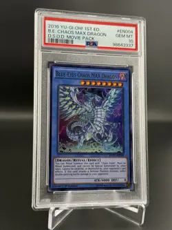 2016 Yu-Gi-Oh! DSOD Movie Pack 1st Ed Blue-Eyes Chaos Max Dragon #EN004 PSA 10 - Image 1