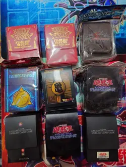 Yu-Gi-Oh! Rush Duel & Dragon Ball Z Card Deck Cases Set of 9 Red/Black/Blue - Image 1