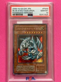 PSA 10 Yugioh Blue-Eyes Toon Dragon PS-00 2000 Pharaoh's Servant - Image 1