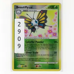 Pokemon TCG Beautifly 21/127 Platinum Base Set Reverse Holo Rare Card EN-LP 2009 - Image 3