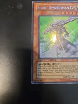 Yugioh Silent Swordsman LV5 EEN-ENSE4 Secret Rare Limited Edition LP - Image 2