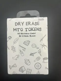 Citadel Black Dry Erase MTG Tokens Set of 50 Cards - new - Image 1