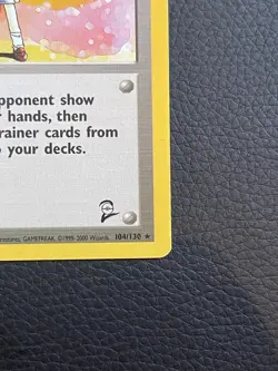 Pokemon Card Lass 104/130 Base 2 Set Rare Trainer WOTC Trading Card TCG LP - Image 2