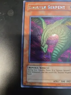 Yugioh Sinister Serpent SDD-002 Parallel Secret Rare MP - Image 2
