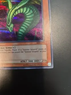 Yugioh Sinister Serpent SDD-002 Parallel Secret Rare MP - Image 5