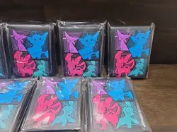 (LOT of 7) Evolving Skies ETB Eeveelution Card Sleeves -Pink, Purple, Blue -New - Image 5