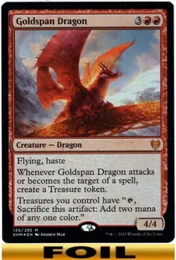 1x - Goldspan Dragon - [SELECT] - Kaldheim - NM MTG - Image 2