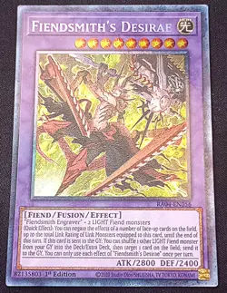 YuGiOh! Fiendsmith's Desirae RA04-EN056 Collector's Rare - Near Mint - Image 1