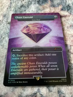 Chaos Emerald Rainbow FOIL Purple NM/M Secret Lair Sonic MTG Magic the Gathering - Image 1