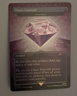 Chaos Emerald Rainbow FOIL Purple NM/M Secret Lair Sonic MTG Magic the Gathering - Image 1