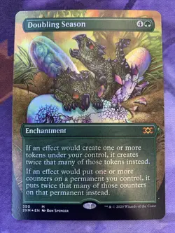 Magic The Gathering Mtg Doubling Season (Borderless) Double Masters Foil - Image 1