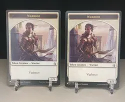 2 Cat Soldier Warrior Double Sided Token/List Reprints/NM Condition - Image 2