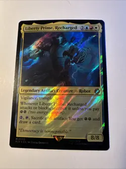 MTG Magic SURGE FOIL Liberty Prime, Recharged 533 Fallout NM - Image 1
