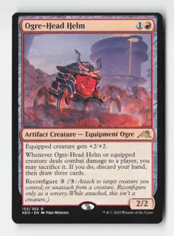 Ogre-Head Helm #155 Rare Kamigawa Magic the Gathering LP - Image 1