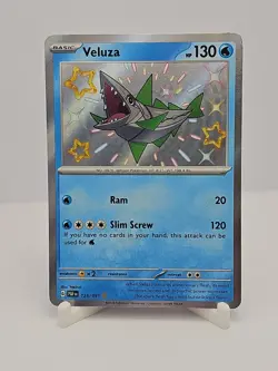 Veluza 125/091 Pokemon TCG Paldean Fates Holo Baby Shiny Rare Card NM Condition - Image 1
