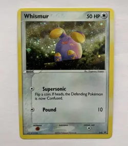 Pokemon TCG Whismur 019 ex Series Black Star Promo 2004 Holo Rare NM *Swirl* - Image 1