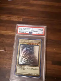 Yu-Gi-Oh! TCG Blue-Eyes White Dragon 1st Edition Ghost Rare GFP2-EN175 PSA 9 - Image 1
