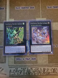 YUGIOH SUPER QUANTAL MECH BEAST AEROBOROS 1ST + LUSTERREX DANE SUPER UNLIMIT NM - Image 1