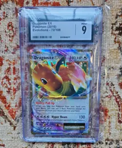Dragonite EX 72/108 XY Evolutions CGC 9 Mint Graded Pokemon Card - Image 1