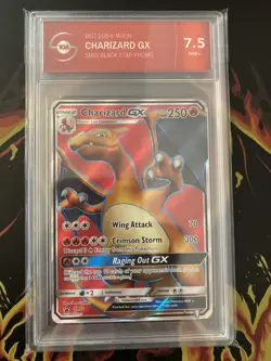 Pokemon TCG Card Charizard GX Sun & Moon SM60 Promo TGA 7.5 (PSA 7) NM+ Mint - Image 1