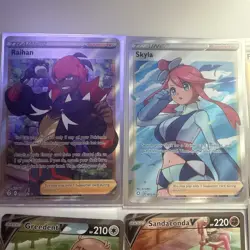 Pokemon Card Lot Rayquaza Pikachu Marnie Eevee Skyla & More - Image 5