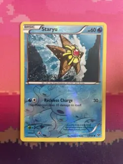 Pokemon Card Staryu XY Base Set Reverse Holo 33/146 Near Mint - Image 1