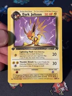 Pokemon Cards Dark Jolteon 38/82 Team Rocket FIRST EDITION - (NM-) - Image 2