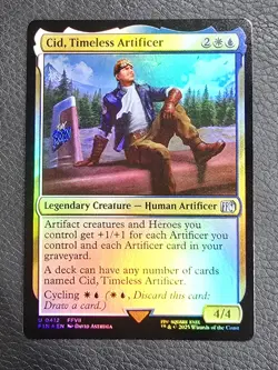 Cid, Timeless Artificer (0412) Final Fantasy Foil MTG NM Magic Card - Image 1