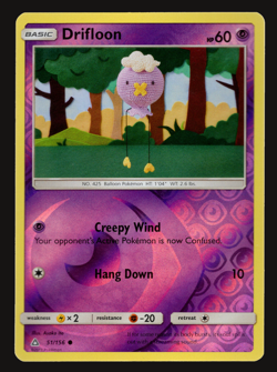 Pokemon TCG Drifloon Ultra Prism 51 Sun & Moon Reverse Holo NM-VLP Card - Image 1