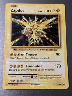 Zapdos 42/108 XY Evolutions NM Holo Foil Rare Pokemon Card - Image 1