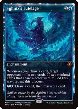 1 x Sphinx's Tutelage - Showcase - Special Guests - NM-Mint - MTG - Image 1