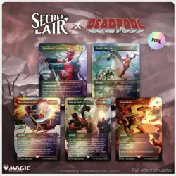 MTG Secret Lair x Marvel Deadpool Rainbow Foil Edition NEW SEALED - Image 1