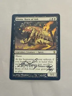 MTG Akuta, Born of Ash Artist Proof and Signature Signed Thompson - Image 1