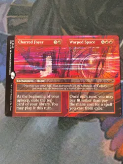 Charred Foyer / Warped Space - Borderless | 7% Off 2+ | Duskmourn | NM | MTG - Image 1