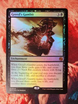 Greed's Gambit Outlaws of Thunder Junction: Big Score Foil Magic Gathering MTG - Image 1