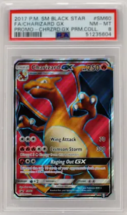 Pokemon Charizard GX Holo SM60 Premium Collection Black Star Promo PSA 8 - Image 3