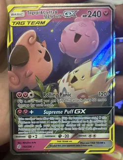 Pokemon Togepi & Cleffa & Igglybuff GX 143/236 Cosmic Eclipse English Tag Team - Image 1