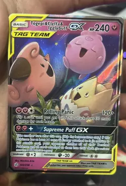Pokemon Togepi & Cleffa & Igglybuff GX 143/236 Cosmic Eclipse English Tag Team - Image 2